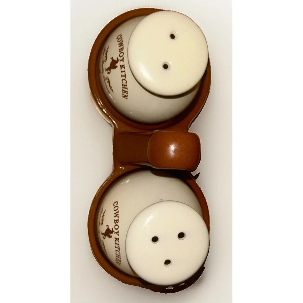 Cowboy Kitchen Finest Quality Terracotta Vintage‎ Salt And Pepper Shakers